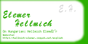 elemer hellmich business card